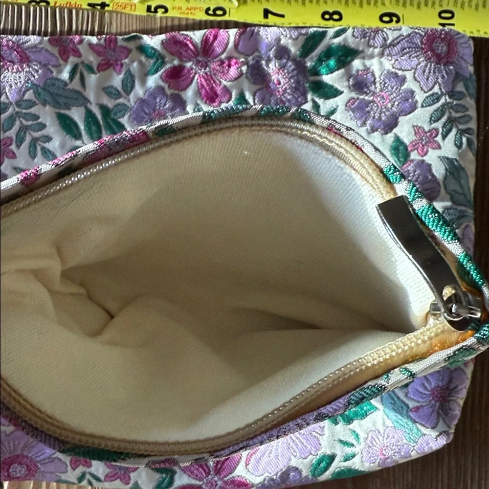 Purple French retro jacquard cosmetic makeup bags set of 2